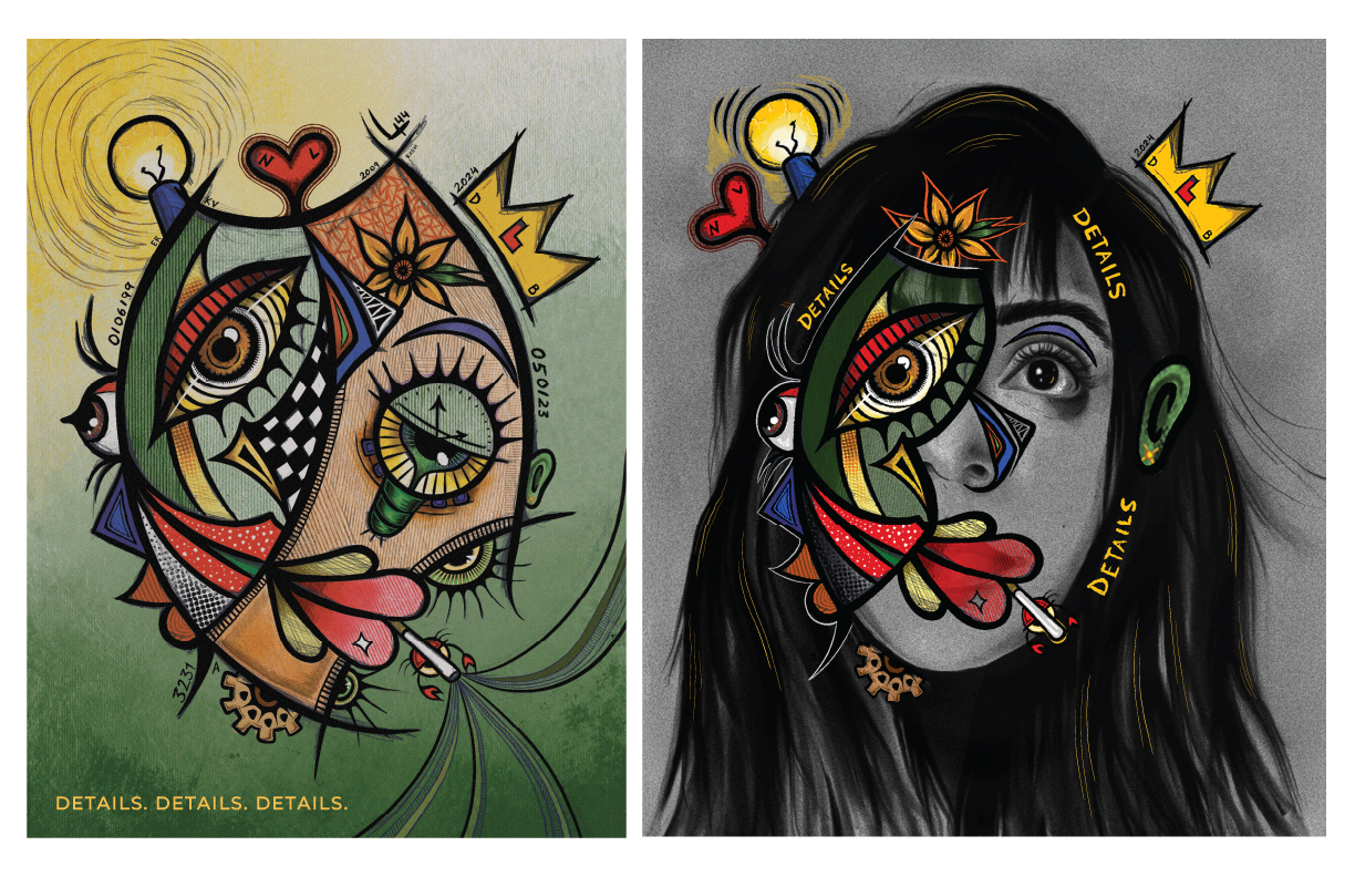 Brand Me. (Self exploration) (Gold ADDY Winner) (Gold ADDY Winner)
This self-branding project is a visual exploration of my identity as a designer and illustrator. Through two posters I combine bold textures, expressive colors, and personal motifs to communicate both the playful energy and intentional clarity that define my creative voice.